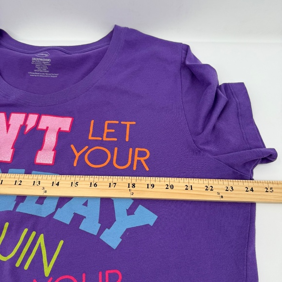 Eeyore T Shirt Women 3X Purple Disney Dont Let Monday Run Sunday Short Sleeve - Picture 6 of 8